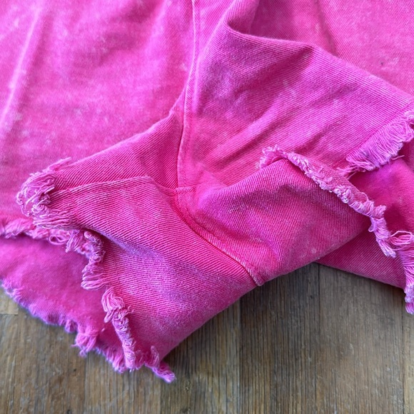 New In | Women’s pink, high waisted, thick banded shorts - Picture 2 of 16
